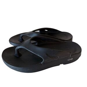 OOFOS Original Recovery Foam Open Toe Sandals Thong Black Men's 6 WMNS 8 Unisex